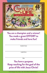 Champions in Life: Student Certificate (pkg. of 24)
