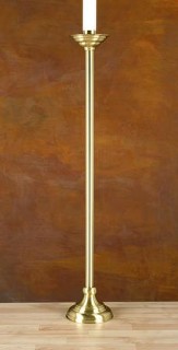 Polished Brass Paschal Candlestick 41 x 7