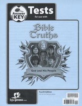 BJU Press Bible Truths: God and His  People Grade 4 Test Answer Key 4th Edition