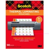 Thermal Laminating Pouches, 3 mil Size, Pack of 100