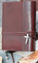 Leather Wrap Bible Cover, Burgundy, Extra Large