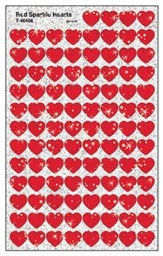Red Sparkle Hearts SuperShapes Stickers