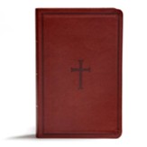 KJV Giant-Print Reference Bible--soft leather-look, brown (indexed)