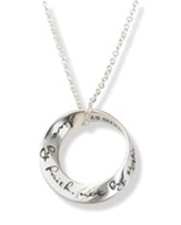Live By Faith, Not By Sight, Sterling Mobius Necklace