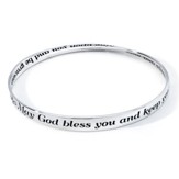 May God Bless You And Keep You Sterling Silver Mobius Bracelet