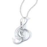 How Great Thou Art, Sterling Silver G-Clef Pendant