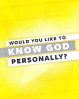 Would you Like to Know God Personally?  Gold pamphlet 25 pack