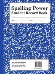 Spelling Power Blue Student Record Book, Grades 2-4