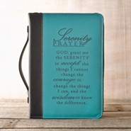 LuxLeather Serenity Prayer Bible Cover, Large