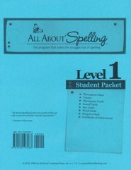 All About Spelling Level 1 (Additional Student Packet)