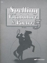 Abeka Spelling, Vocabulary, & Poetry 5 Tests