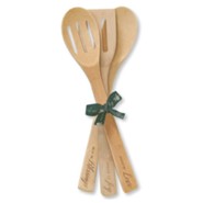 Love, Joy, Blessings, Bamboo Spoons, Set of 3