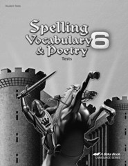 Abeka Spelling, Vocabulary, & Poetry 6 Tests