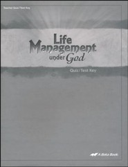 Abeka Life Management under God Quizzes & Tests Key