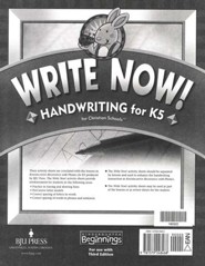 BJU Press Write Now! Handwriting for K5