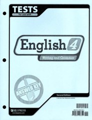 BJU Press English: Writing & Grammar Grade 4 Tests Answer Key 2nd Ed.