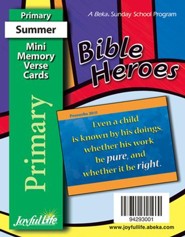Bible Heroes Primary (Grades 1-2) Mini Memory Verse Cards