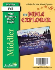 Bible Explorer Middler (Grades 3-4) Mini Memory Verse Cards