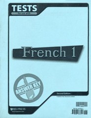 BJU Press French 1 Tests Answer Key, Second Edition