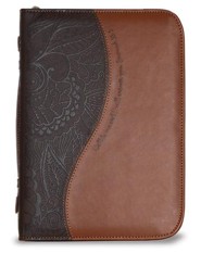 Call To Me and I Will Answer You Bible Cover, Chocolate and Brown, X-Large