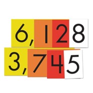 4-Value Whole Numbers Place Value Cards Set, Grades 1-4