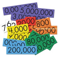 7-Value Whole Numbers Place Value Cards Set, Grades 1-6
