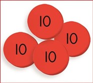 100 Tens (10) Place Value Discs Set