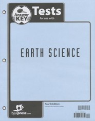 BJU Press Earth Science Grade 8 Test Pack Answer Key, 4th Edition