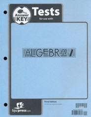 BJU Press Algebra 2 Tests Answer Key (3rd Edition)