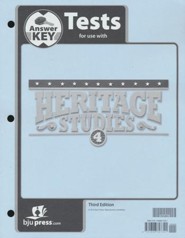 BJU Press Heritage Studies 4 Tests Answer Key (3rd Edition)
