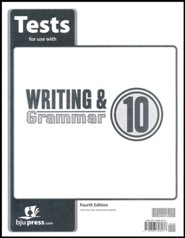 BJU Press Writing & Grammar Grade 10 Tests (4th Edition)