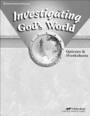 Abeka Investigating God's World Quizzes & Worksheets