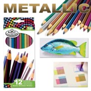 Colored Pencil Set, Metallic, Pack of 12