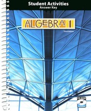 BJU Press Algebra 1 Grade 9 Activities Manual Key (3rd Edition)