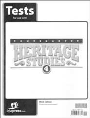 BJU Press Heritage Studies 4 Tests (3rd Edition)