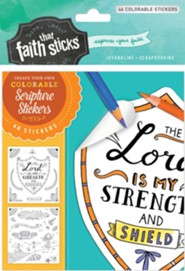 Psalm 28:7 Colorable Stickers