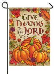 Give Thanks To the Lord Flag, Pumpkins, Small