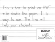 Wide Notebook Paper, 100 Sheets--Grades K to 1