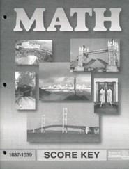 Latest Edition Math PACE SCORE Key 1037-1039 Grade 4