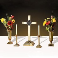 Solid Brass Altar Set