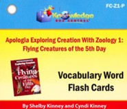 Exploring Creation with Zoology 1: Flying Creatures of the 5th Day Vocabulary Flash Cards (Printed Edition)