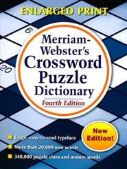 Merriam-Webster's Crossword Puzzle Dictionary, 4th Ed., Enlarged Print  Edition, Newest Edition (Trade Paperback)