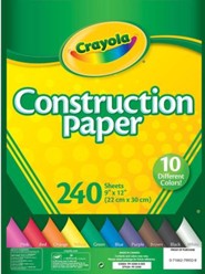 Crayola Construction Paper Pack, 9 x 12 - 240 sheets