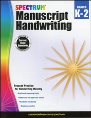 Spectrum Manuscript Handwriting, 2015 Edition--Grades K to 2