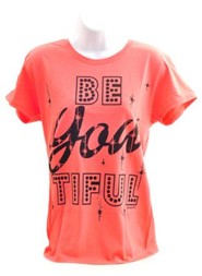 Be YOUtiful Ladies Cut Shirt, Coral, X-Large