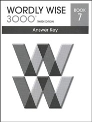 Wordly Wise 3000 3rd Edition Answer Key Book 7 (Homeschool  Edition)