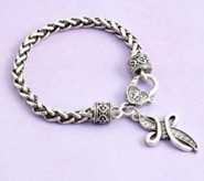 Swirl Cross Bracelet, Crystal