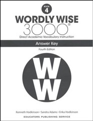 Wordly Wise 3000 Book 4 Key (4th Edition; Homeschool  Edition)