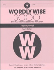 Wordly Wise 3000 Book 7 Tests (4th Edition; Homeschool  Edition)