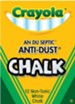 Crayola,. Anti-Dust Chalk, White, 12 Pieces